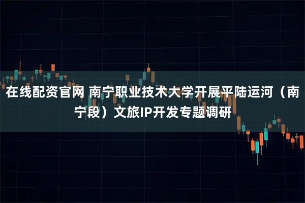 在线配资官网 南宁职业技术大学开展平陆运河（南宁段）文旅IP开发专题调研